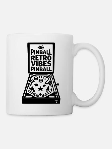 pinball retro vibes - Tasse - Weiß
