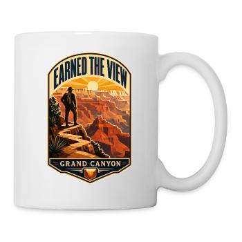 Grand Canyon Earned the View Desert Hiking Adventu - Mug - white - Right