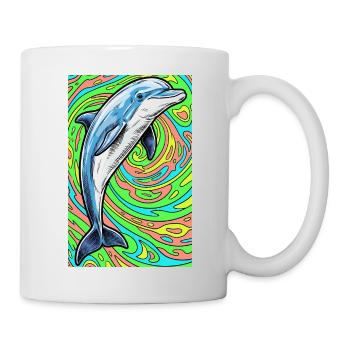 Delfin - Tasse - Weiß - Rechts
