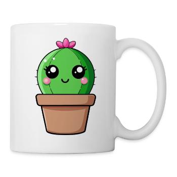 Cactus Kawaii in Flower Pot - Mug - white - Right