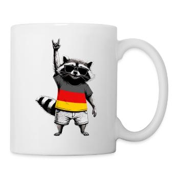 Funny German Raccoon Flag Pride - Mug - white - Right