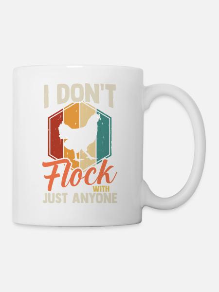 Farmer Rooster Flock Poultry Chicken - Tasse - Weiß