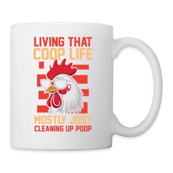 Farmer Rooster Flock Poultry Chicken - Mug - white - Right