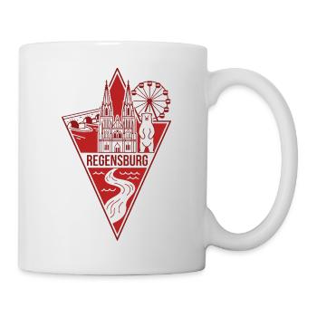 Regensburg Dreieck Skyline - Tasse - Weiß - Rechts