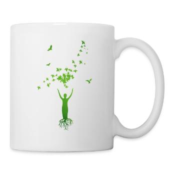 Roots and Wings – Tree of Life Nature Motif - Mug - white - Right