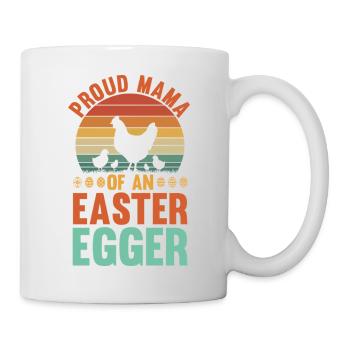 Poule Maman Coq Troupeau de volaille Éleveur de volailles - Mug blanc - blanc - Droite