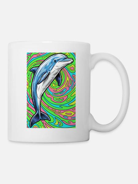 Delfin - Tasse - Weiß