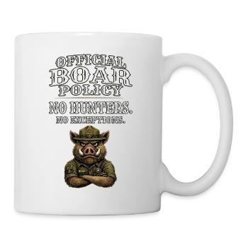 Sécurité des sangliers – Réservé aux sangliers autorisés - Mug blanc - blanc - Droite