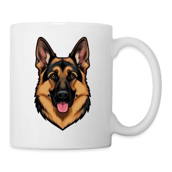 Deutscher Schäferhund german shepherd Geschenk - Tasse - Weiß - Rechts