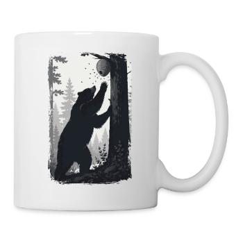 Ours minimaliste à la ruche - Mug blanc - blanc - Droite