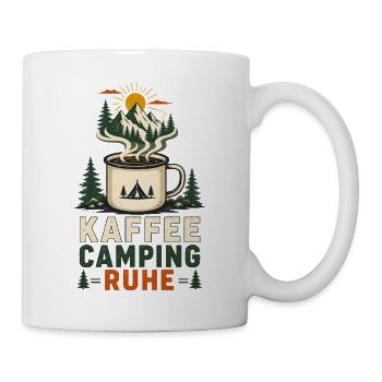 Kaffee Camping Ruhe für Outdoor Genießer - Tasse - Weiß - Rechts