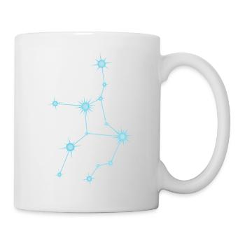 Constellation de l’étoile de la Vierge Signe du zodiaque bleu pastel - Mug blanc - blanc - Droite