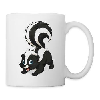 Petite moufette à queue duveteuse - Mug blanc - blanc - Droite