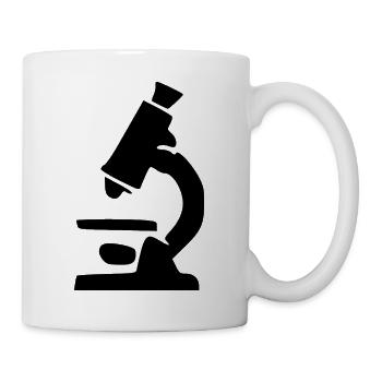 Mikroskop schwarz Wissenschaft Symbol Geschenk - Tasse - Weiß - Rechts