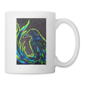 Phénix en plumage néon - Mug blanc - blanc - Droite