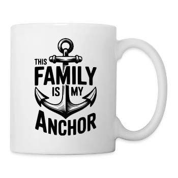 Cette famille est mon ancre - Mug blanc - blanc - Droite