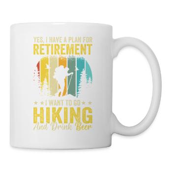 Hiking Retirement Plan Hiking and drink beer - Ret - Mug - white - Right
