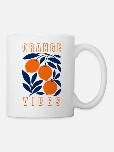 Orange Vibes - Tasse - Weiß