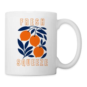 Design de feuilles d’orange d’agrumes frais - Mug blanc - blanc - Droite