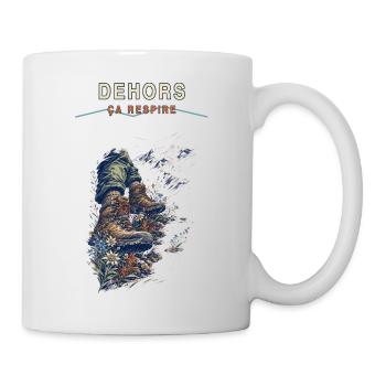 Bottes et flore sauvage hors piste - Mug blanc - blanc - Droite
