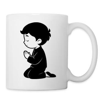 Little Boy Praying - Mug - white - Right