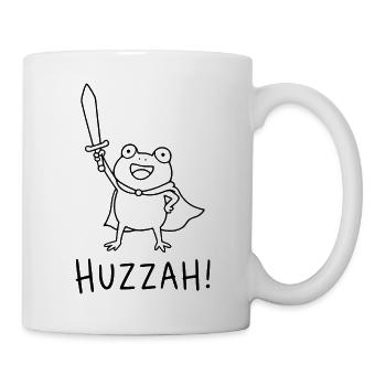 Huzzah! Frosch - Tasse - Weiß - Rechts