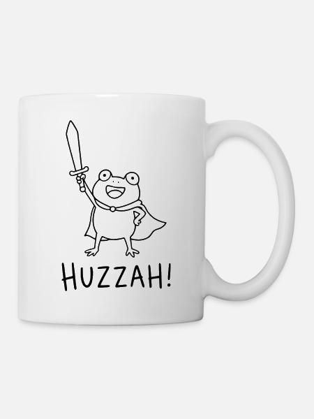Huzzah! Frosch - Tasse - Weiß