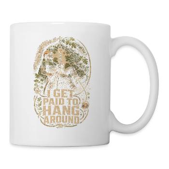 Arboriste Entretien des arbres Je suis payé pour traîner avec moi - Mug blanc - blanc - Droite