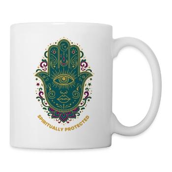 Spiritualité Géométrie Sacrée Protégée Spirituellement - Mug blanc - blanc - Droite