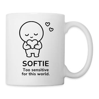 Softie – Too Sensitive | Sensitive Soul Mood - Tasse - Weiß - Rechts