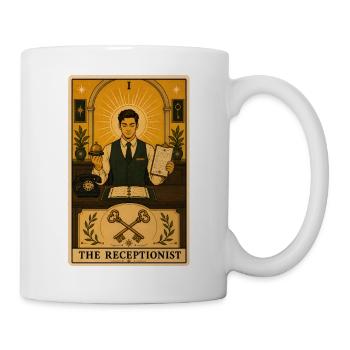Rezeptionist | Empfang Tarot - Tasse - Weiß - Rechts