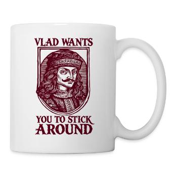 Vlad veut que tu restes - Mug blanc - blanc - Droite