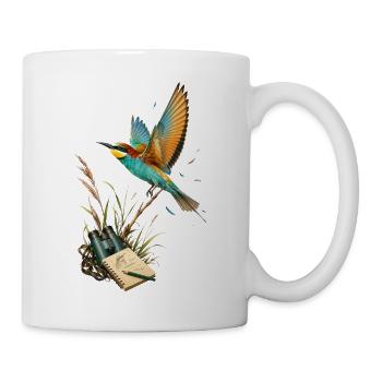 Farbenfrohe Schwalben-Entdecker - Tasse - Weiß - Rechts