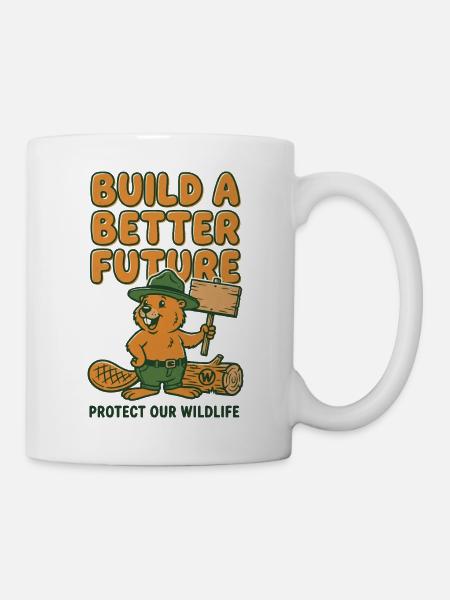 Build a Better Future Beaver - Mug - white