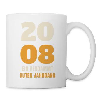 2008 Ein verdammt guter Jahrgang 18. Geburtstag - Tasse - Weiß - Rechts