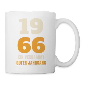 1966 Ein verdammt guter Jahrgang 60. Geburtstag - Tasse - Weiß - Rechts