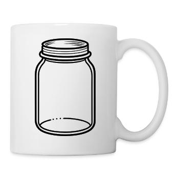 Pot Mason - Mug blanc - blanc - Droite