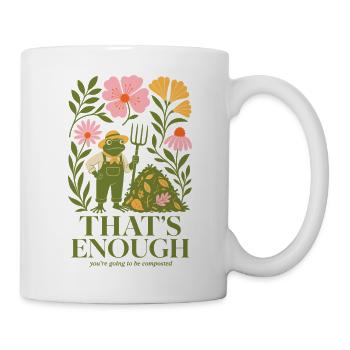 Jardinage urbain qui contient assez de compost - Mug blanc - blanc - Droite