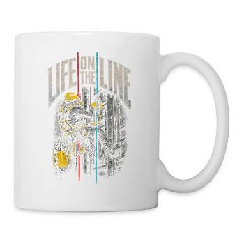 Industrial Climber Height Worker Life On The Line - Mug - white - Right