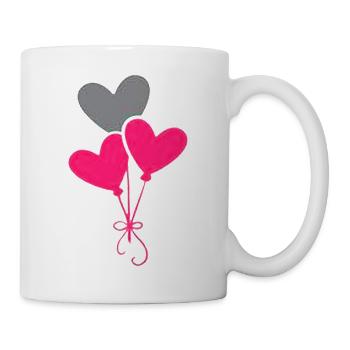 Heart Balloons Love - Mug - white - Right