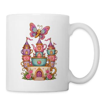 Thé de Traumcastle avec papillon - Mug blanc - blanc - Droite