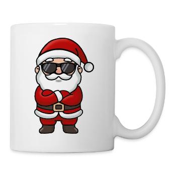 Sunglasses Santa Icon - Mug - white - Right