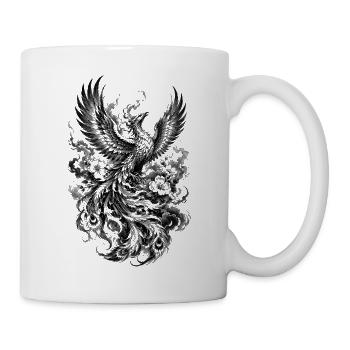 Japanese Phoenix Houou in Irezumi Style - Mug - white - Right