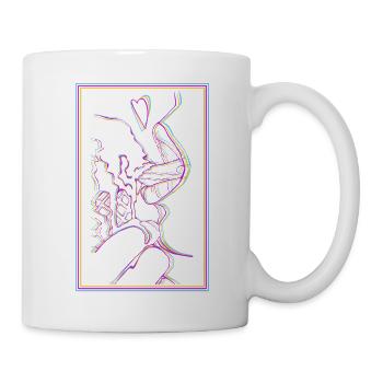 Genüsslich Eis essen - Tasse - Weiß - Rechts