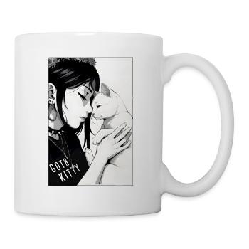Goth Kitty Portrait - Mug - white - Right