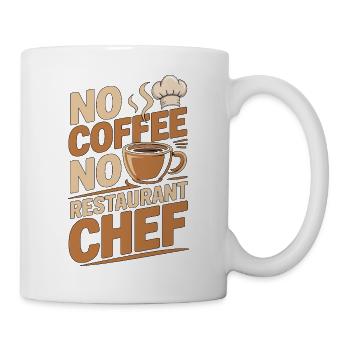 Chef de restaurant Sans café Chef de cuisine Amoureux du café - Mug blanc - blanc - Droite