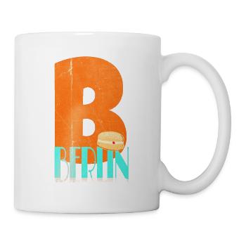 Retro Design B Berlin - Tasse - Weiß - Rechts
