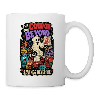 Coupon from Beyond – Sparfuchs Horror Humor - Tasse - Weiß - Rechts
