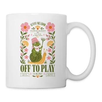 Stadtgärtnern, um auf der sonnigen Wiese zu spielen - Tasse - Weiß - Rechts