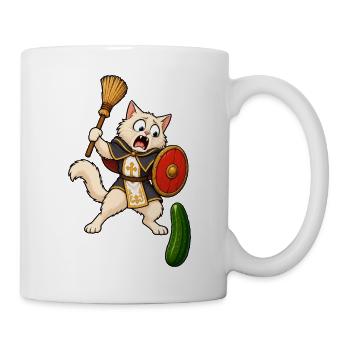 Gurken-Exorzist-Katze - Tasse - Weiß - Rechts